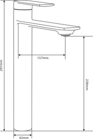 Mexen Zero DF62 zestaw wannowy, złoty - 7113DF62-50
