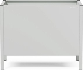 Osłona donica na kwiaty metalowa duża szara: DAISY 500 x 400 x 300 mm
