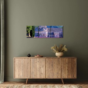 Obraz - Lewandowe pole (z zegarem) (90x30 cm)