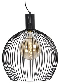 Designerska lampa wisząca czarna 50cm - Wire Dos Nowoczesny Oswietlenie wewnetrzne