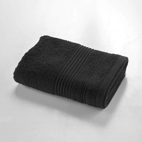 Czarny bawełniany ręcznik frotte 50x90 cm Tendresse – douceur d'intérieur