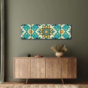 Obraz - Turkusowy wzór (170x50 cm)