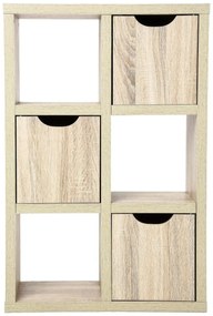 Regał do salonu z 6 komorami, 30x60x95 cm