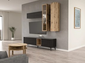 Dwudrzwiowa szafka ścienna Breathtaker 130 cm, kolor dąb Cabezone