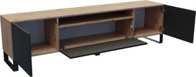 Szafka RTV stojąca MIVO 200 cm do Salonu pod Telewizor - Dąb artisan