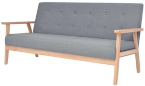 Jasnoszary komplet wypoczynkowy sofa z fotelem - Kifi 2X
