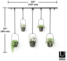 Plastikowe wiszące osłonki na doniczki na zioła zestaw 5 szt. ø 7,5 cm Triflora – Umbra