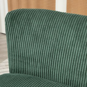 HOMCOM Sofa wypoczynkowa 2-osobowa zielona welurowa z drewna i pianki 117x56x77 cm | Aosom PL