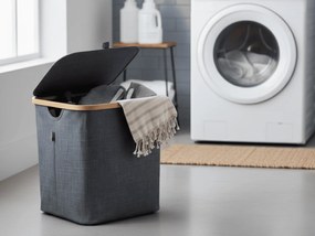 Kosz na pranie NOLVIO 50 L, niebieskoszary