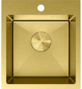 Mexen Solix zlewozmywak stalowy 1-komorowy 400 x 450 mm, złoty - 6401401000-55