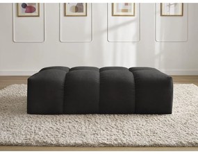 Czarny podnóżek z materiału bouclé Everest – Bobochic Paris