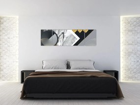 Obraz - Teksturowany kolaż (170x50 cm)