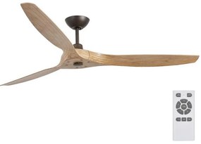 FARO 33519 - Wentylator sufitowy MOREA brąz pr. 152 cm + DO