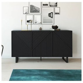 Czarna komoda 151x80x35 cm Peta – Marckeric