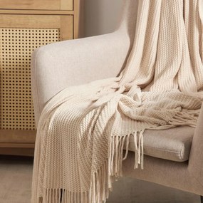 KOC szenilowy CHENILLE ecru 130x170 cm HOMLA
