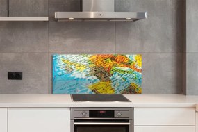 Panel szklany do Kuchni Globus i Mapa Świata
