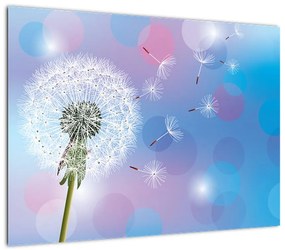 Obraz na szkle - Dmuchawiec na wietrze (70x50 cm)