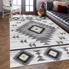 Jasnoszary dywan odpowiedni do prania 120x180 cm Ethnic Geo – Mila Home