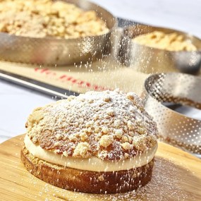 De Buyer 3098.05 perforowana okrągła rama do ciasta 12,5 cm, stal nierdzewna, 12,5 cm