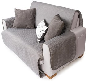 4Home Narzuta na fotel Doubleface szary/jasnoszary, 60 x 220 cm, 60 x 220 cm
