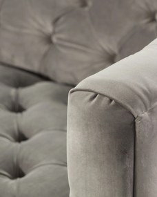 Sofa Velvet Elite grey 3-os.