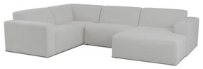 Biały narożnik z materiału bouclé (w kształcie litery U) Roxy – Scandic