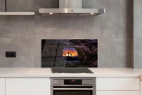 Szkło Ozdobne do Kuchni Trzy Krzyże o Zachodzie Słońca