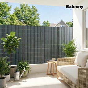 Outsunny Osłona ogrodowa 4 sztuki tworzywo sztuczne UV-odporna wodoodporna osłona z klipsami montażowymi 35m x 19cm szara | Aosom PL