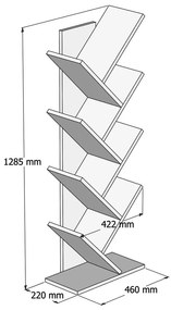 Biały regał 46x128,5 cm Hitit – Kalune Design