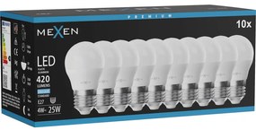 Mexen Nova 10x żarówka LED E27, G45, 4W, Zimna - 6500K, 420 lm - L101-E27-0465-01x10