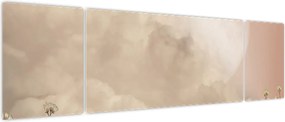 Obraz - Różowa pełnia księżyca (170x50 cm)
