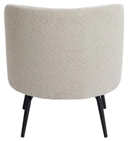 Kremowy fotel z materiału bouclé Dieyda – Light &amp; Living