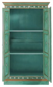 Zielona szafka z litego drewna mango 87x152x38 cm Prem – Støraa