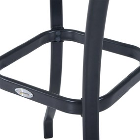 Outsunny Stół Ogrodowy Bistro z Szkła Hartowanego i Metalu Czarny Kwadratowy 68 5x68 5x84 cm Elegancki | Aosom PL