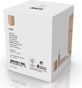 Beżowy kamionkowy organizer łazienkowy na waciki Ume – Zone