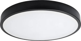 Plafony Minimalistyczny Onyx, Aluminium - 1 Źródło - L.60 X H.6 Cm - Czarny