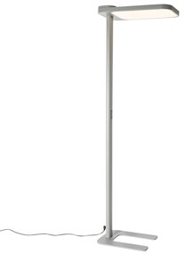 Lampa podłogowa światła dziennego szara kwadratowa z LED i ściemniaczem - Guzo Nowoczesny Oswietlenie wewnetrzne