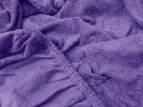 PrzytulneMieszkanie.pl Prześcieradło frotte EXCLUSIVE ciemnofio fioletowe 140x200 cm