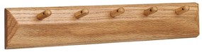 Wieszak ścienny z litego drewna dębowego w naturalnym kolorze 50 cm Barco – House Nordic