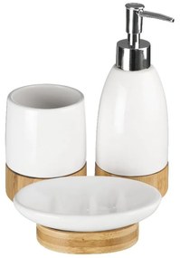 Biały kamienny zestaw akcesoriów łazienkowych Earth – Premier Housewares