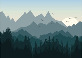 Obraz - Góry oczami grafika (70x50 cm)