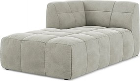 Szezlong lewostronny - z tkaniny welwetowej - jasny szary - ALOHA