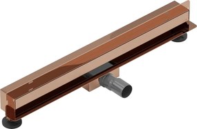 Mexen Flat Wall odpływ liniowy ścienny 2w1 50 cm, różowe złoto - 1630050