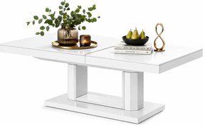 Rozkładany ławostół biały połysk K5-E21