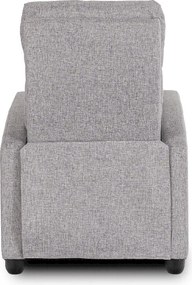 Fotel Rozkładany DANNY Wypoczynkowy z Podnóżkiem Szary Nowoczesny
