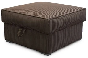 Ciemnobrązowy taboret SMART COSARO z miejscem do przechowywania 65x65 cm