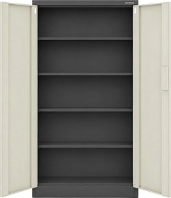 Szafa biurowa metalowa z zamkiem na szyfr antracytowa/dąb sonoma, 900x1850x400 mm: DANIEL Eco Design