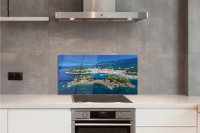 Panel Szklany Panorama Greckiego Miasta Portowego