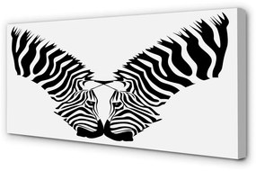 Obraz na płótnie Odbicie lustrzane zebra