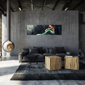 Obraz - Syrenka na skale (170x50 cm)